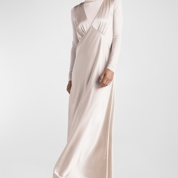 NWT Kate Young x Splendid Sleeveless Stretch Silk Maxi Dress - size Large - Picture 4 of 7